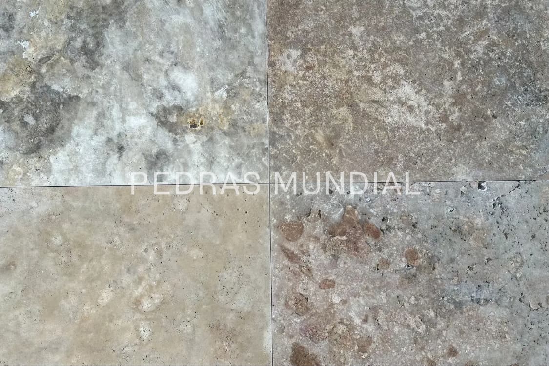 TRAVERTINO MIX 40X60 1 Revestimento para parede em Travertino Mix